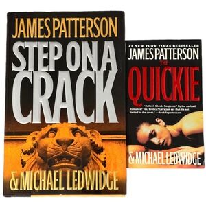 James Patterson Step on a Crack Hardcover & The Quickie Paperback Book Lot 2pc